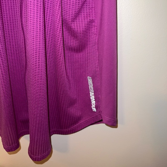 Under Armour Womens Sz L Magenta HeatGear Twisted Racerback Fitted Tank Top - Picture 3 of 4